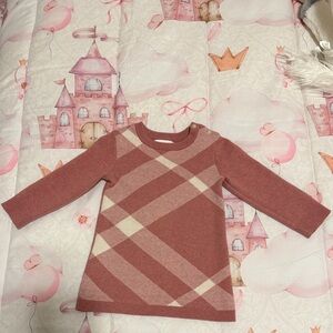 Burberry Kids Sweater Dress - Pink and Cream